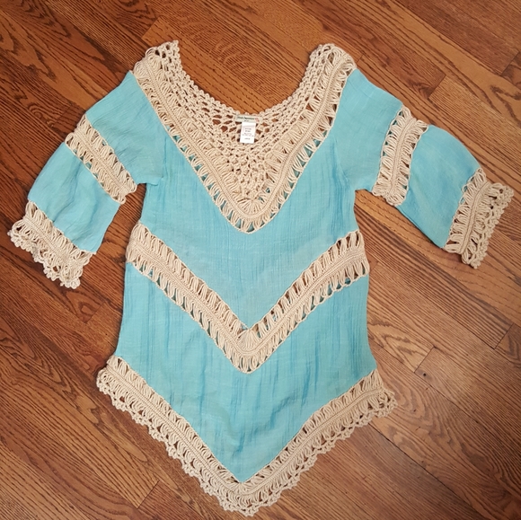Vivid Importers NY Boho Crochet Top - Picture 1 of 4